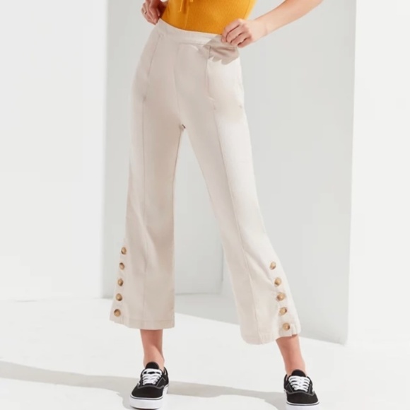 NWT Ecru Ankle Sailor Trousers Pants Off-White/Vanilla/Cream Flare Sz 4 or 6 - Picture 1 of 13